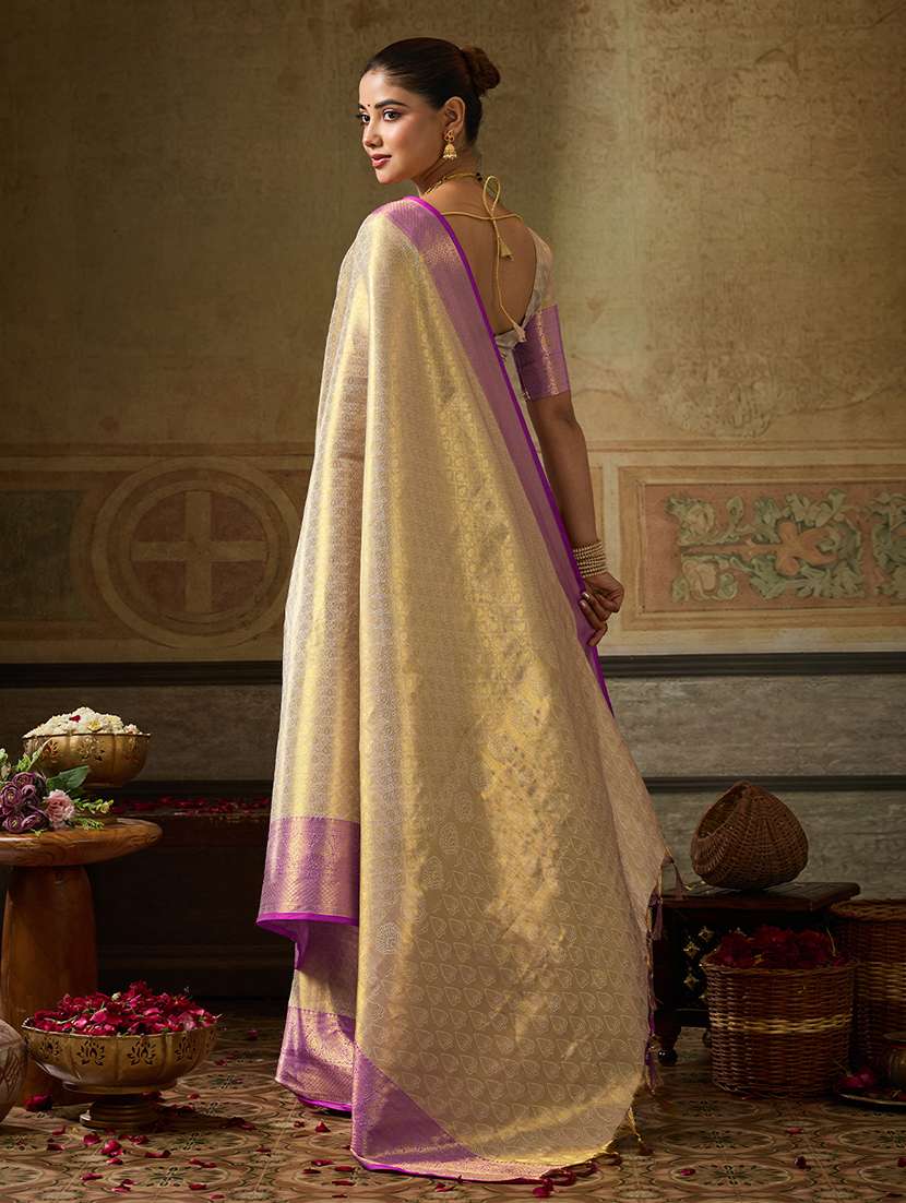 Women Self Design Banarasi Saree With Blouse - 22703549 -  Standard Image - 3