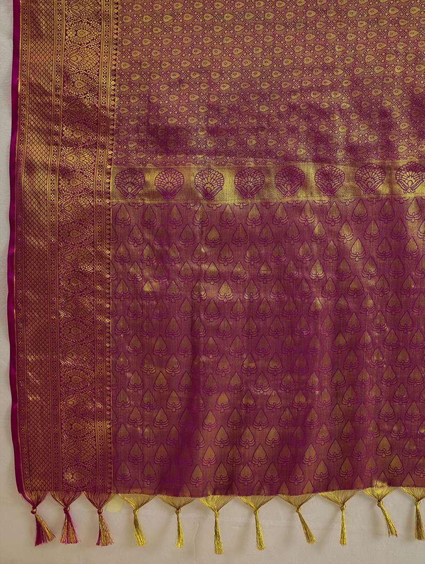 Women Self Design Banarasi Saree With Blouse - 22703554 -  Standard Image - 5