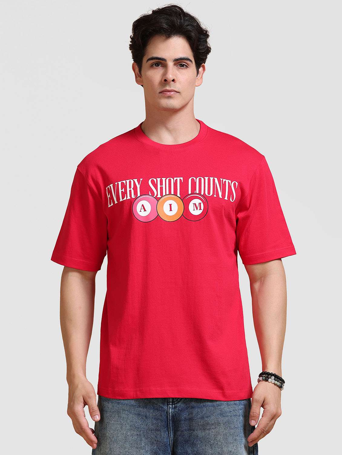 men printed short sleeve loose fit t-shirt