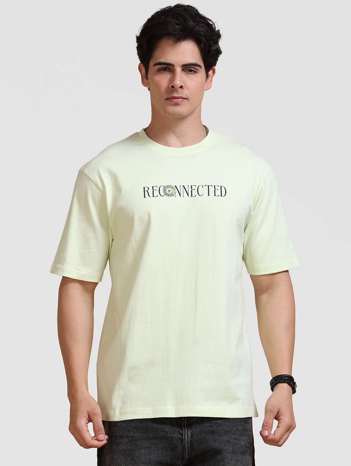 men printed short sleeve loose fit t-shirt
