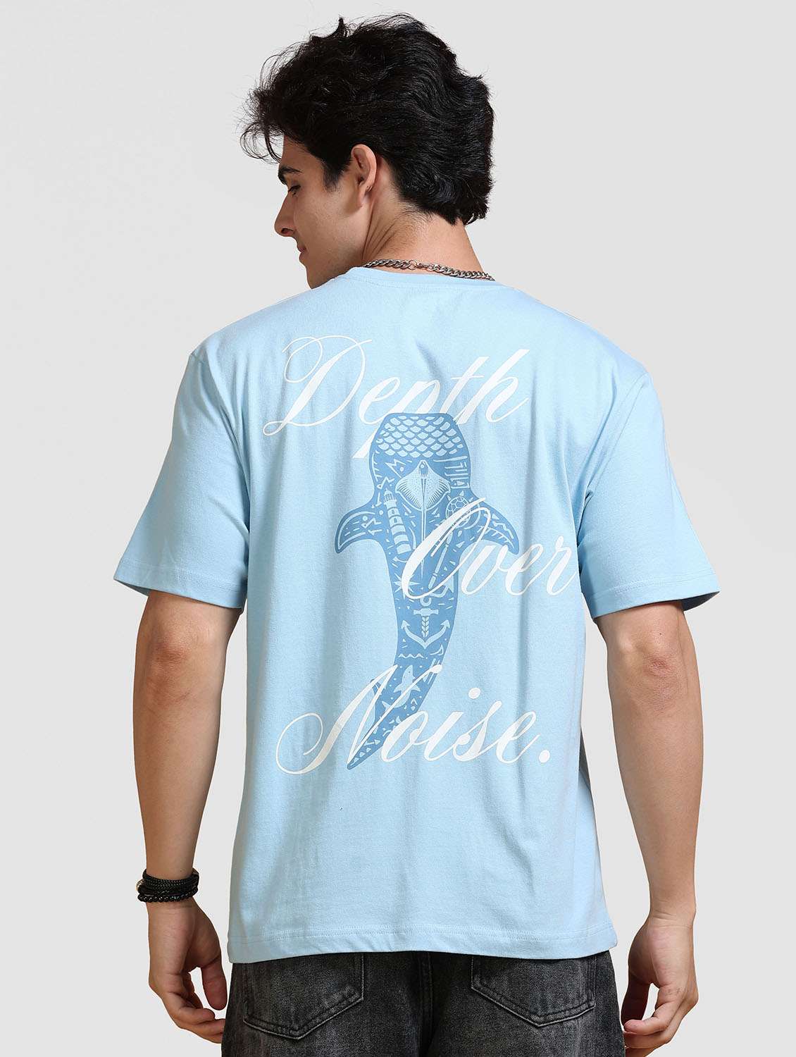 men printed short sleeve loose fit t-shirt