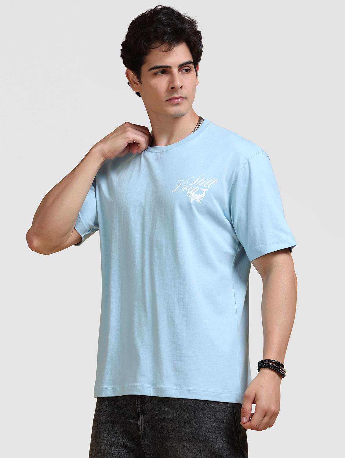 Men Printed Short Sleeve Loose Fit T-shirt - 22704373 -  Standard Image - 3