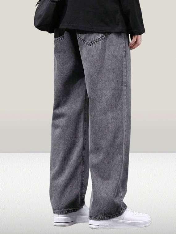 Men Washed Mid Rise Full Length Baggy Jeans - 22704797 -  Standard Image - 3