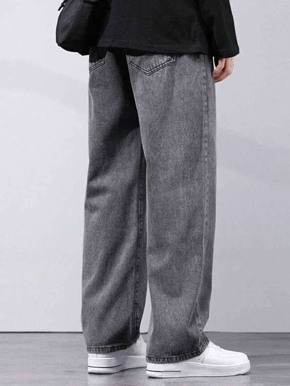 Men Washed Mid Rise Full Length Baggy Jeans - 22704813 -  Standard Image - 3