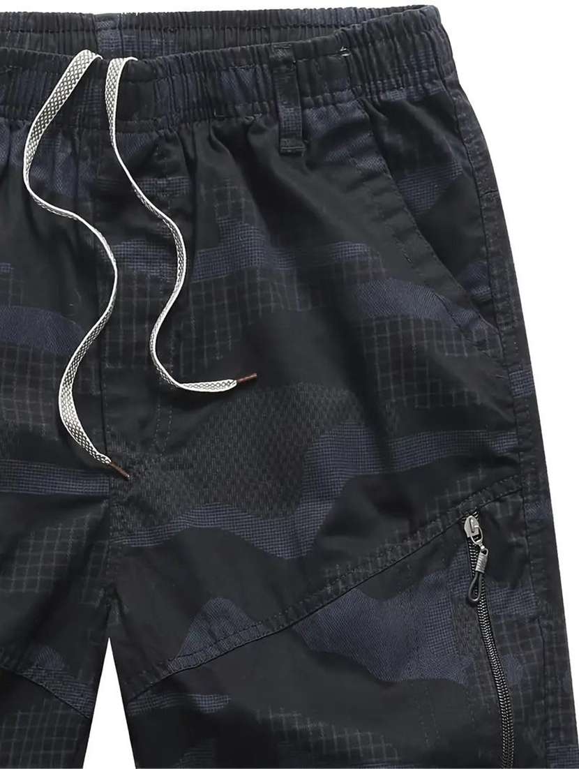 Men Printed Mid Rise Regular Fit Three Fourth Shorts - 22704871 -  Standard Image - 3