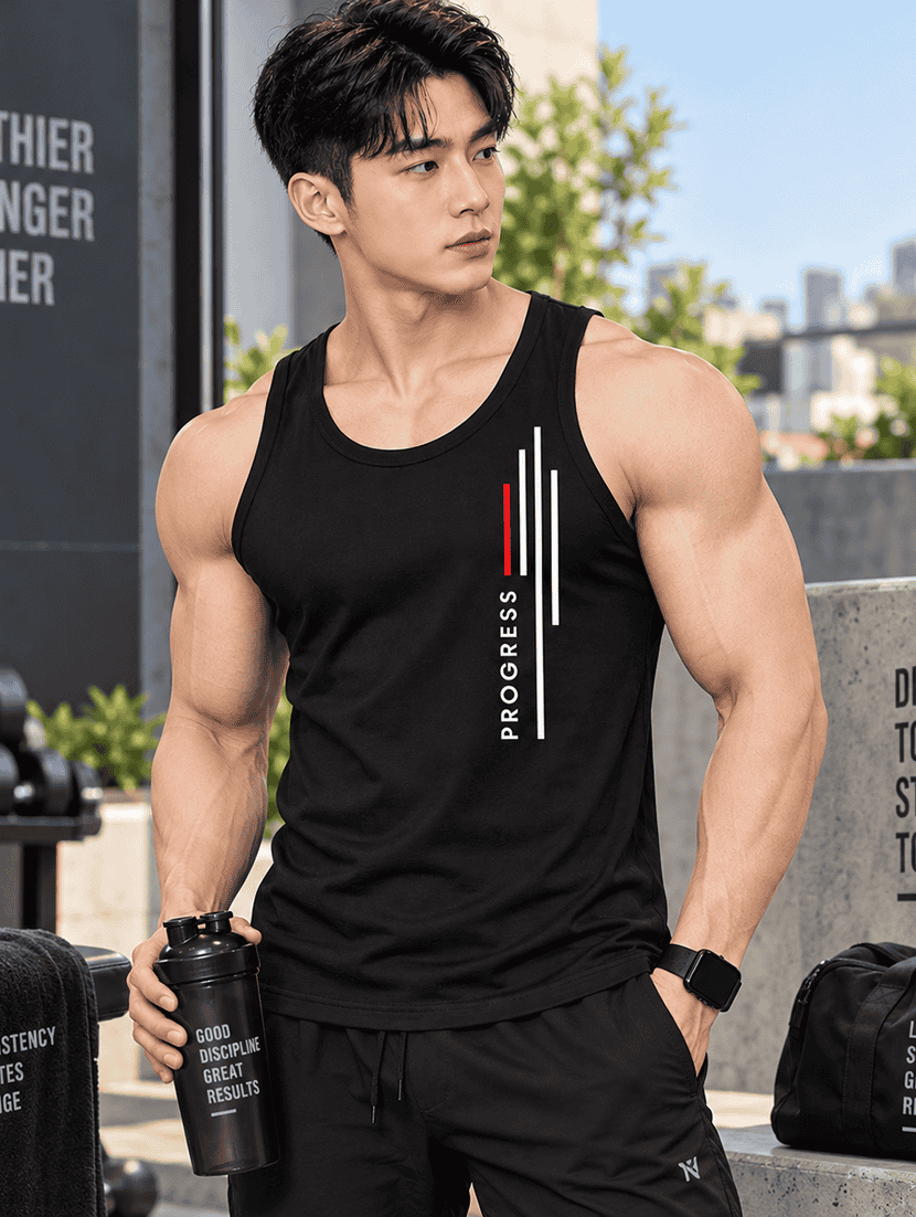 Men Printed Sleeveless Vest - 22706083 -  Standard Image - 3