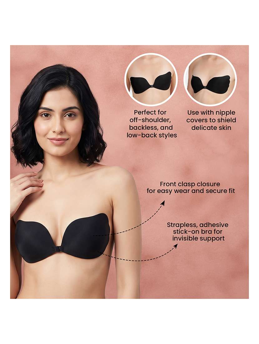 Women Solid Half Coverage Stick On Bra - 22707243 -  Standard Image - 3