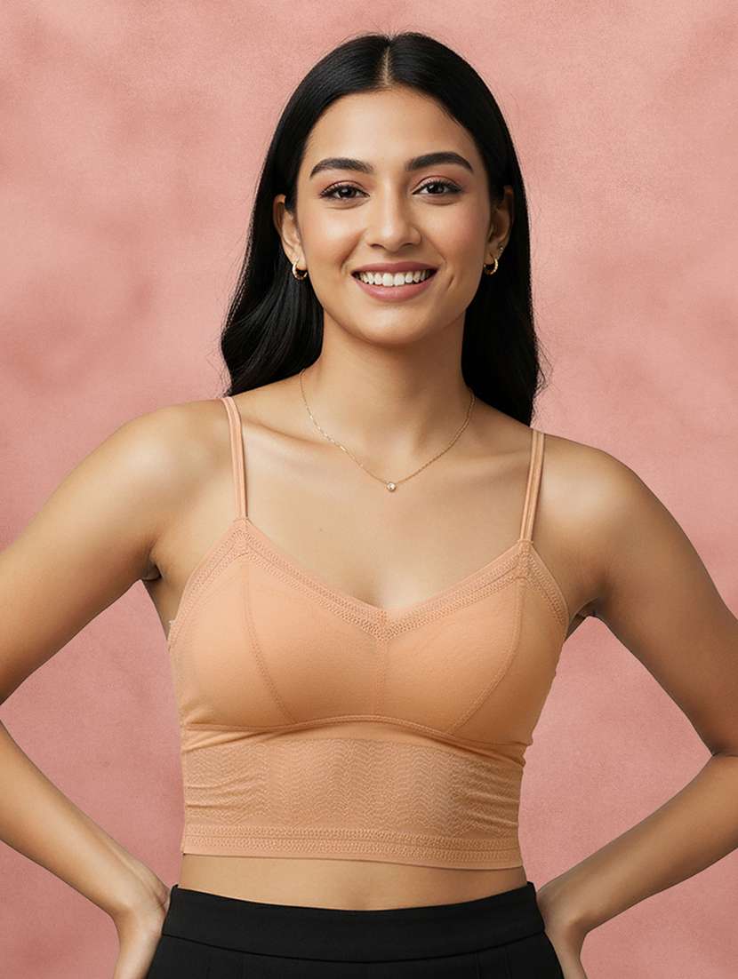 women self design three fourth coverage bralette