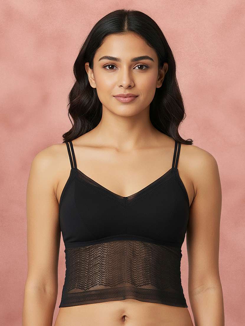 women self design three fourth coverage bralette