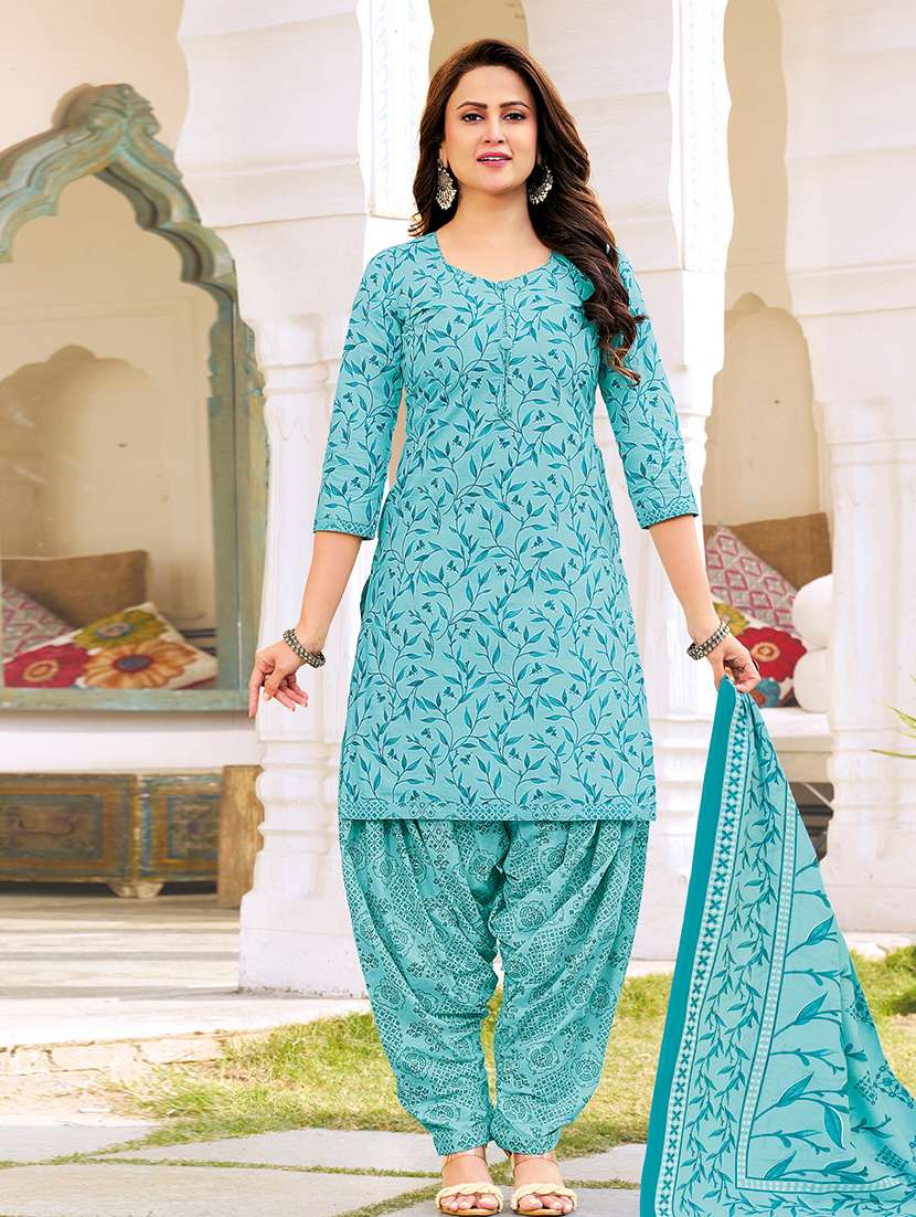 women printed unstitched suit set