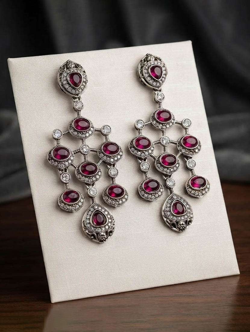 women kundan chandellier earrings 