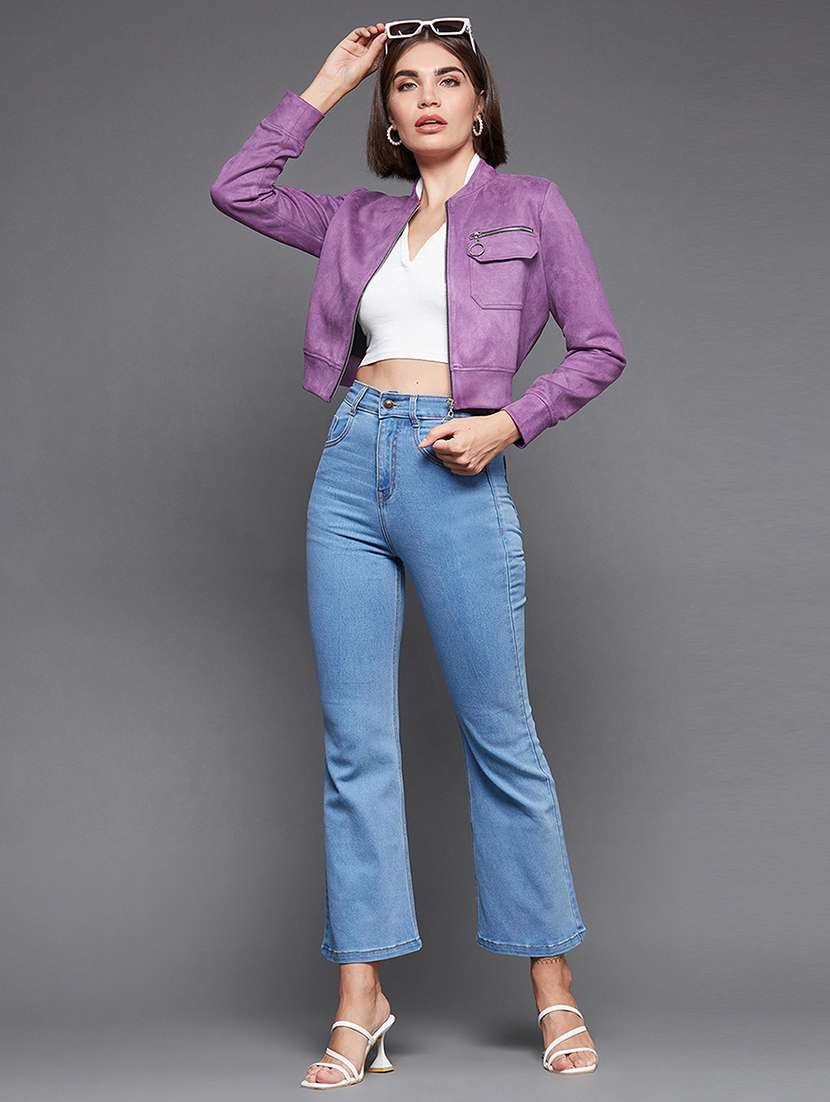 Women Solid Long Sleeves Regular Jacket - 22719352 -  Standard Image - 5