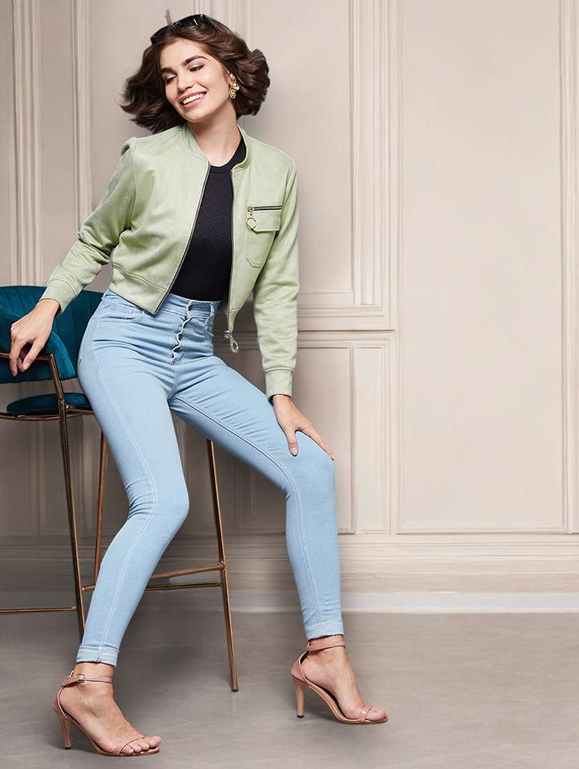 Women Solid Long Sleeves Regular Jacket - 22719359 -  Standard Image - 5