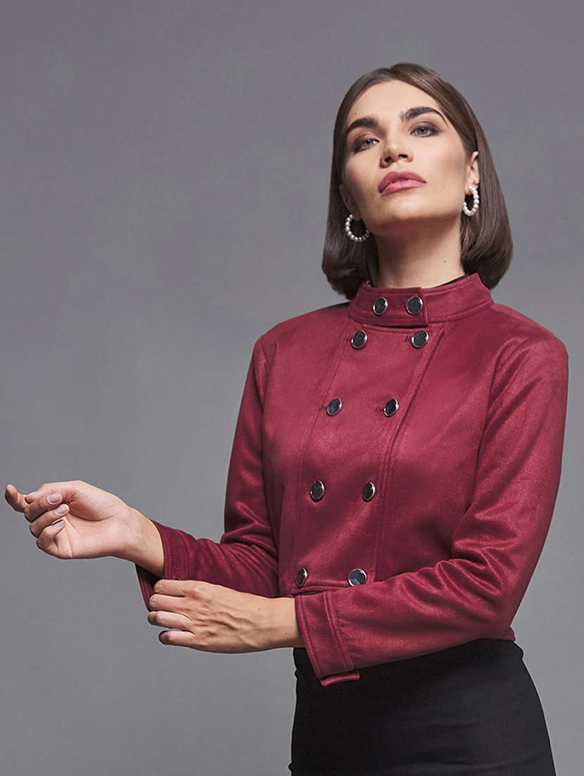 Women Solid Long Sleeves Regular Coat - 22719368 -  Standard Image - 3