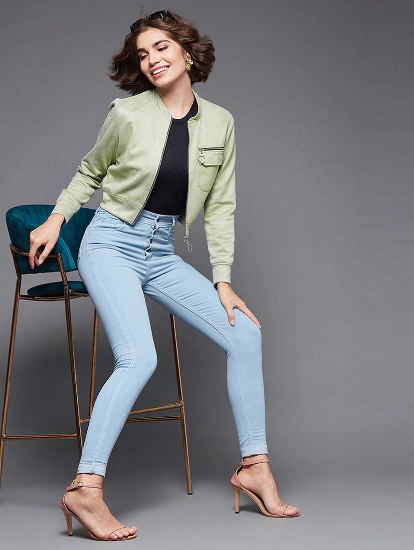 Women Solid Long Sleeves Regular Jacket - 22719385 -  Standard Image - 5