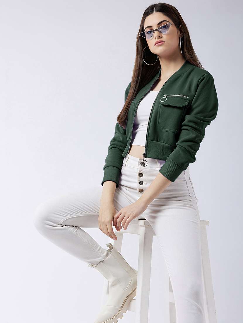 Women Solid Long Sleeves Regular Jacket - 22719393 -  Standard Image - 5