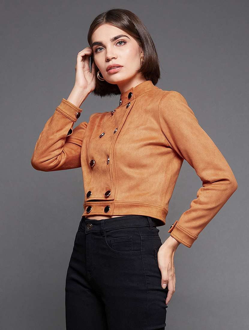 Women Solid Long Sleeves Regular Jacket - 22719396 -  Standard Image - 3