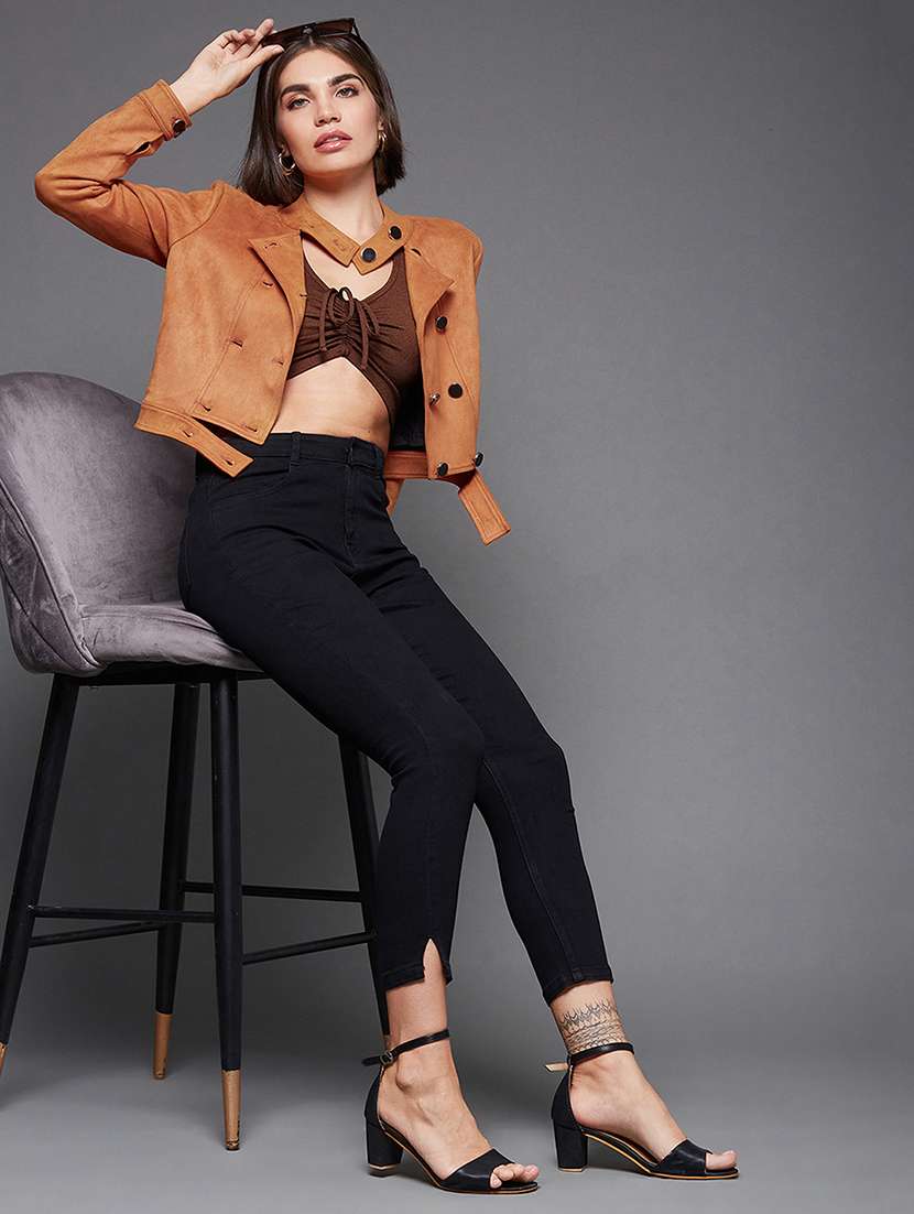 Women Solid Long Sleeves Regular Jacket - 22719396 -  Standard Image - 5