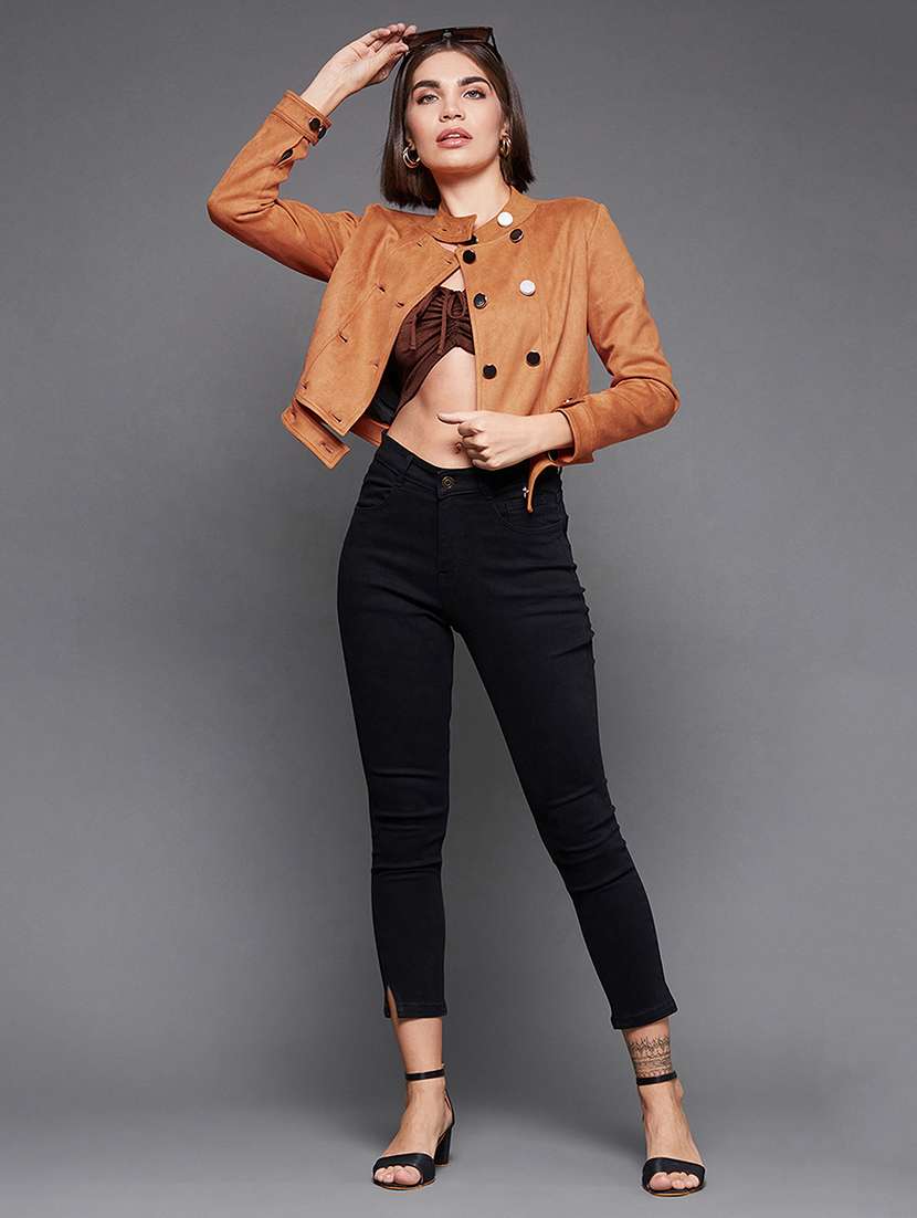 Women Solid Long Sleeves Regular Jacket - 22719413 -  Standard Image - 5