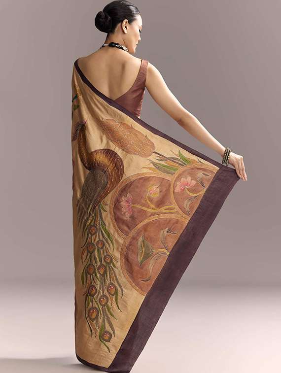 Women Printed Embroidered Saree With Blouse - 22719565 -  Standard Image - 3