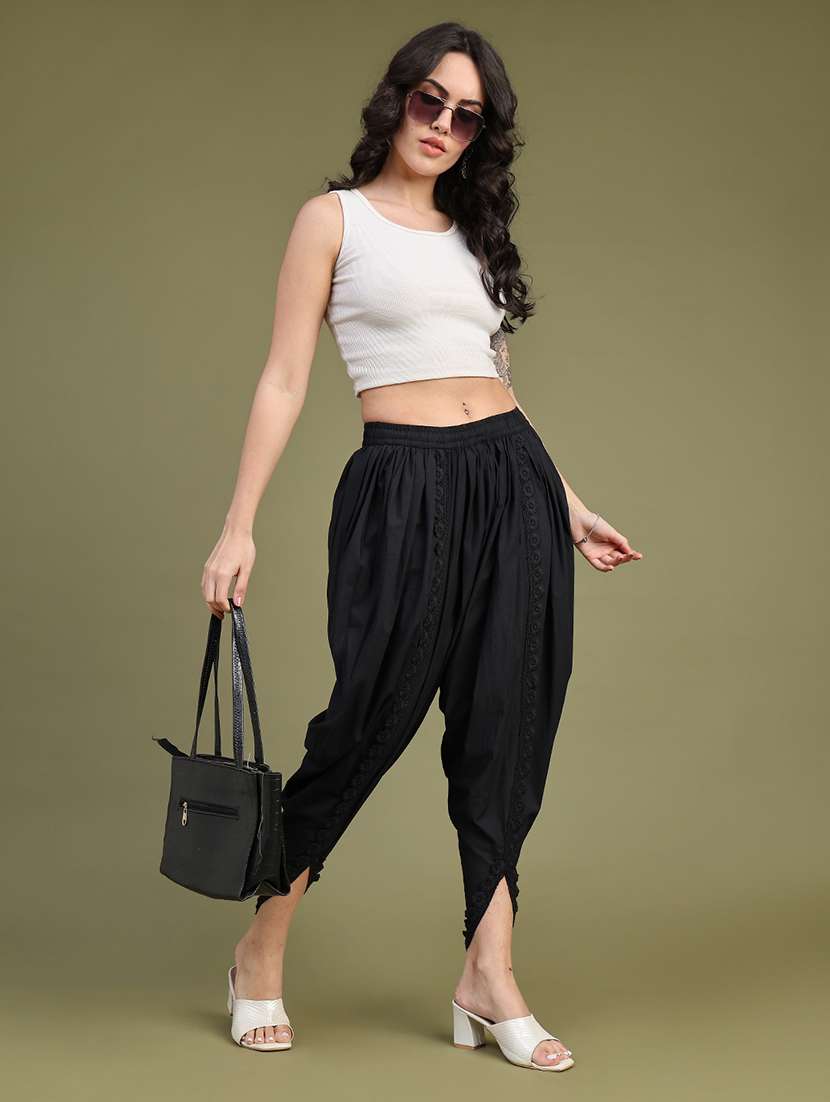 Women Solid Mid Rise Dhoti Salwar - 22719692 -  Standard Image - 5