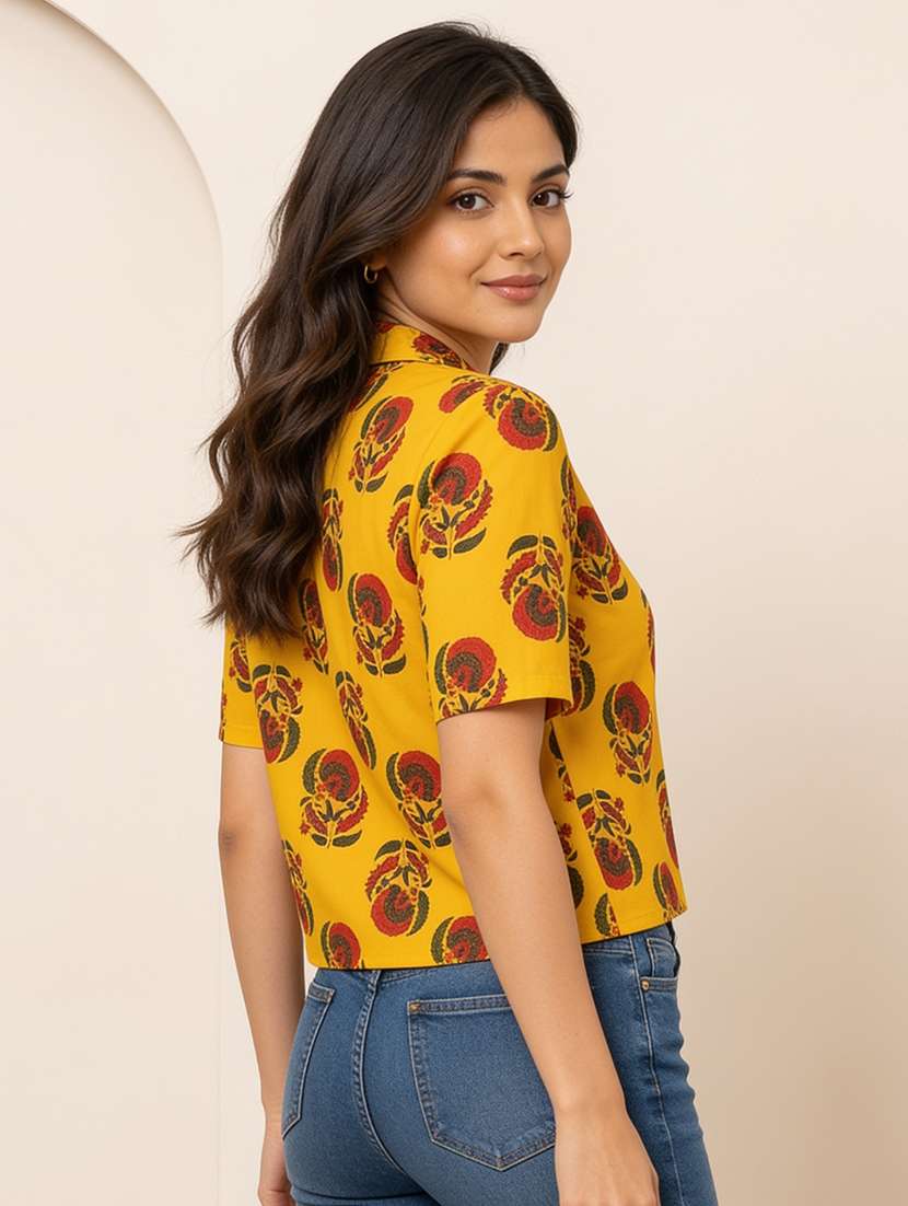 Women Printed Short Sleeves Regular Top - 22719770 -  Standard Image - 3