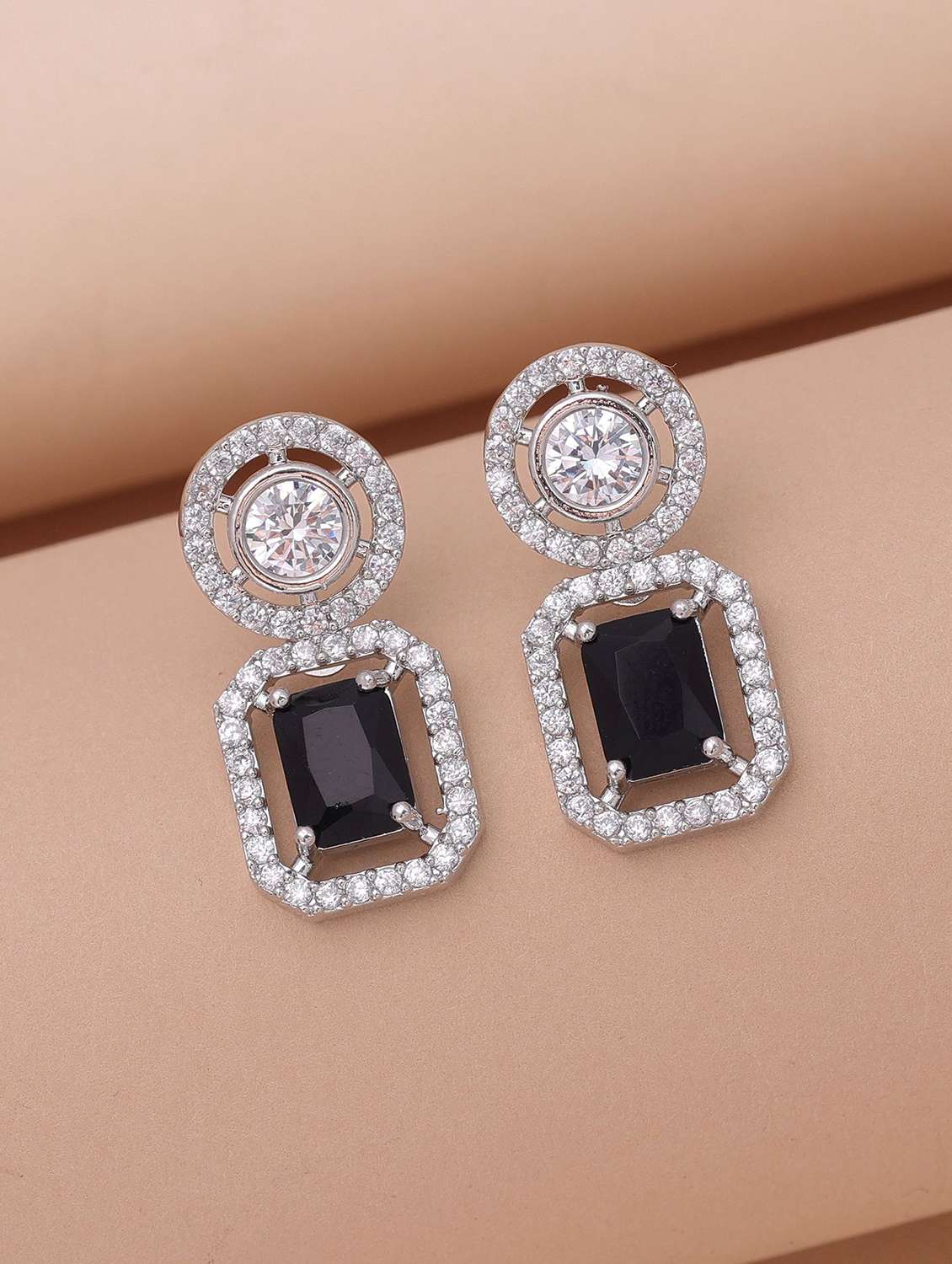 women american diamond drop earrings