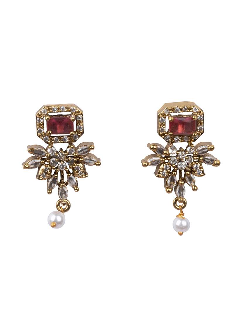 Rose Gold Plated Red Ad Necklace Set - 22720291 -  Standard Image - 3