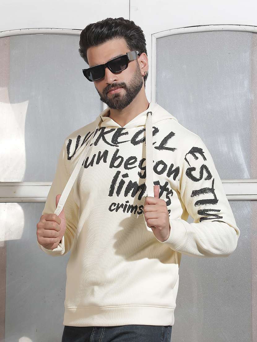 men typographic long sleeve regular fit sweatshirt