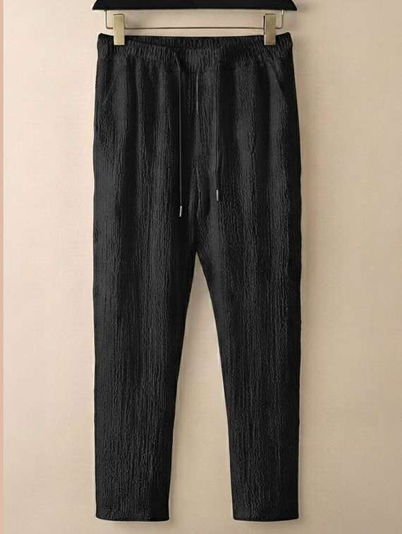 Men Textured Short Sleeves T-shirt And Trouser Co-ord Set - 22720591 -  Standard Image - 3