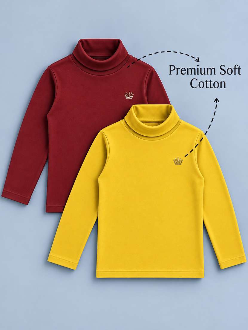 girls pack of 2 embellished long sleeves t-shirt