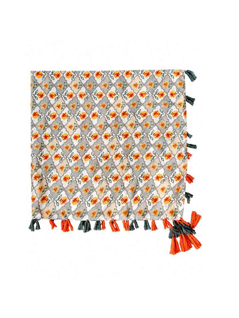 Women Pack Of 2 Floral Printed Scarf With Tassels - 22720967 -  Standard Image - 5