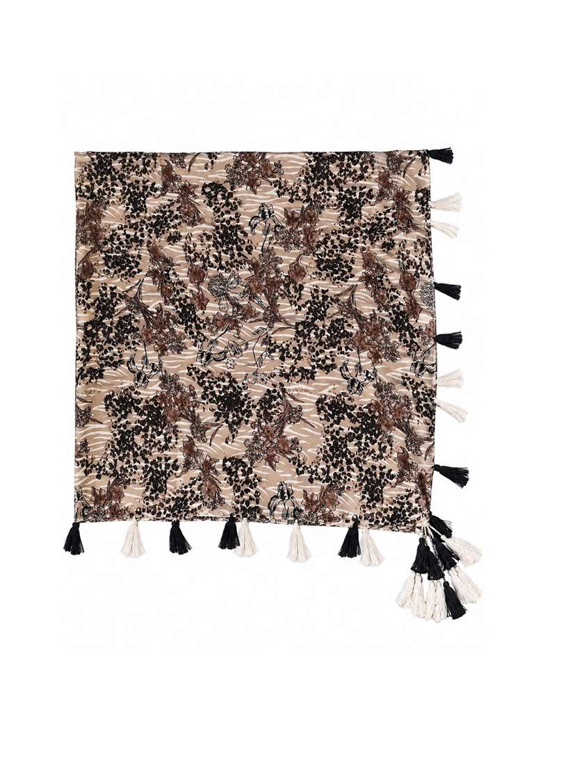 Women Pack Of 3 Floral Printed Scarf With Tassels - 22720978 -  Standard Image - 5