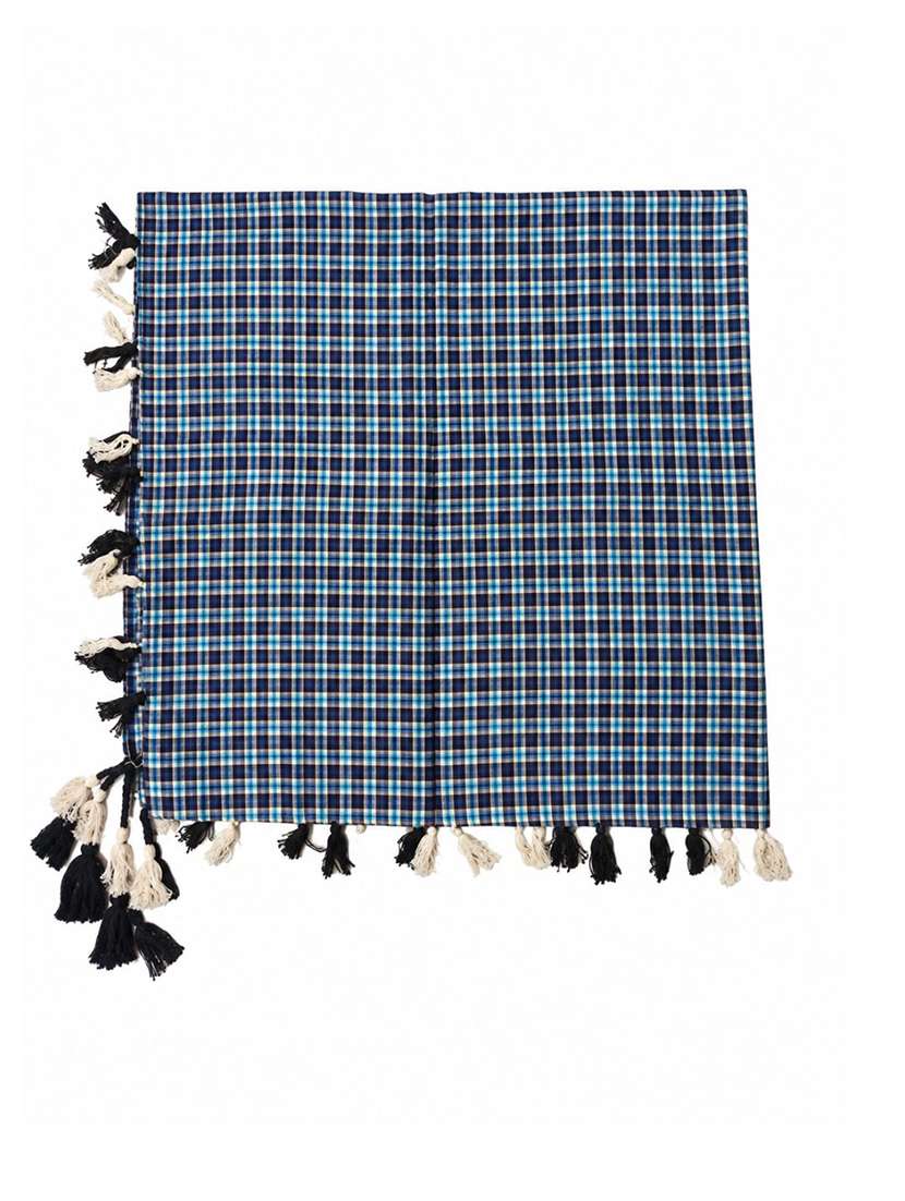 Women Pack Of 3 Checkered Scarf With Tassels - 22720983 -  Standard Image - 5