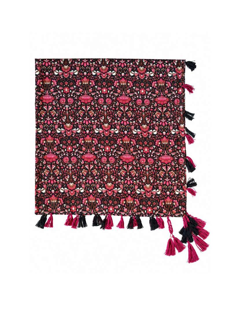 Women Pack Of 4 Floral Printed Scarf With Tassels - 22720989 -  Standard Image - 5