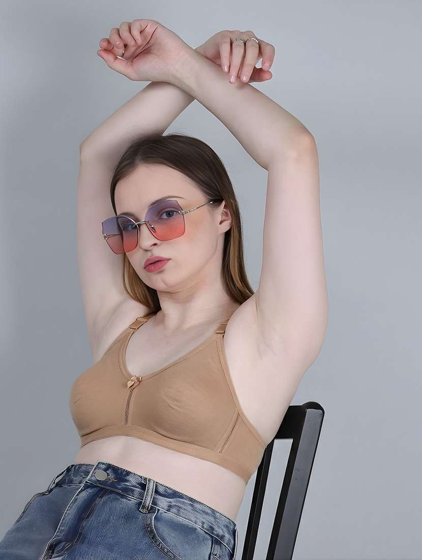 Women Pack Of 2 Solid Full Coverage Regular Bra - 22721105 -  Standard Image - 3