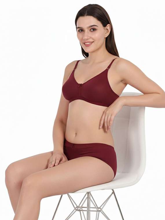 Women Pack Of 2 Solid Full Coverage Regular Bra - 22721253 -  Standard Image - 3