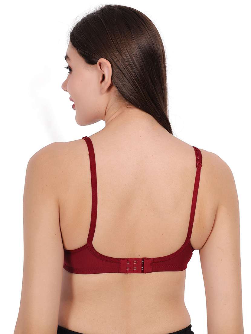 Women Pack Of 2 Solid Full Coverage Regular Bra - 22721411 -  Standard Image - 3