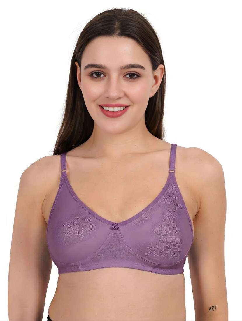 Women Pack Of 2 Solid Full Coverage Regular Bra - 22721440 -  Standard Image - 3