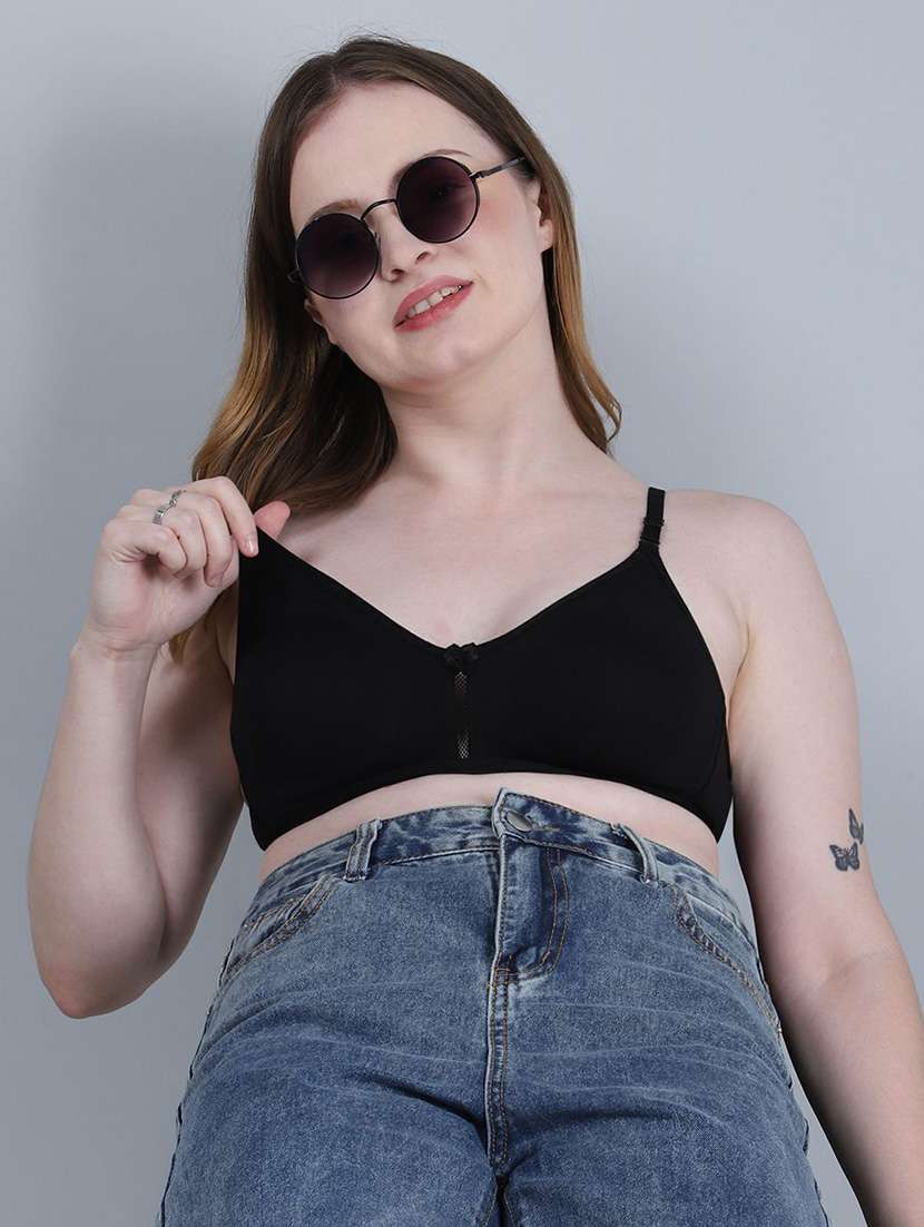 women solid full coverage regular bra