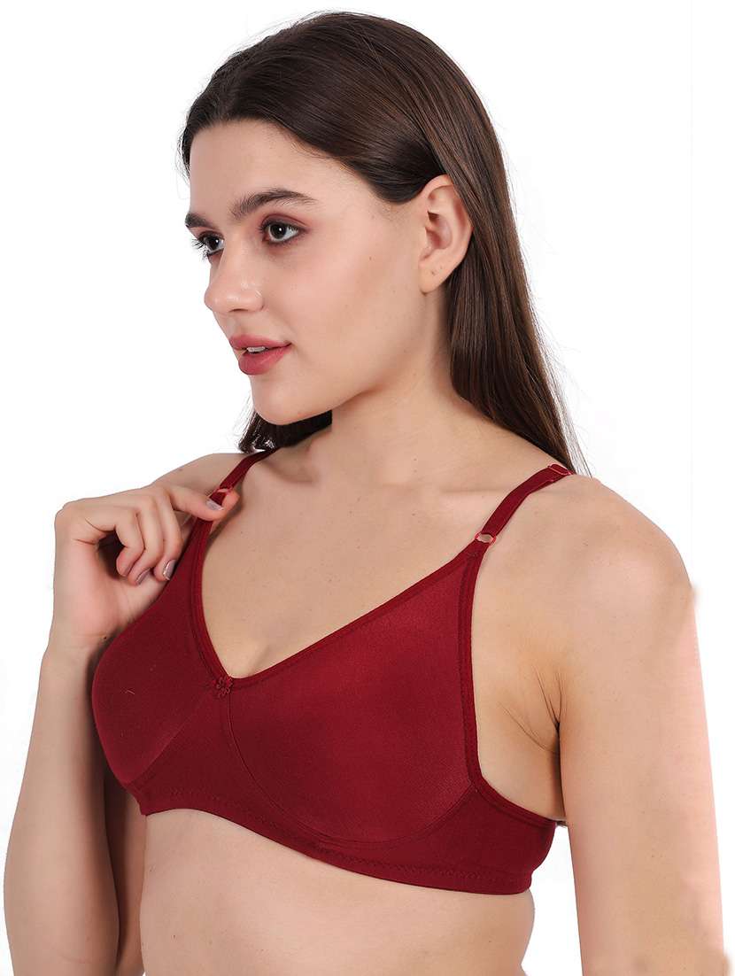 Women Pack Of 3 Solid Full Coverage Regular Bra - 22721476 -  Standard Image - 3