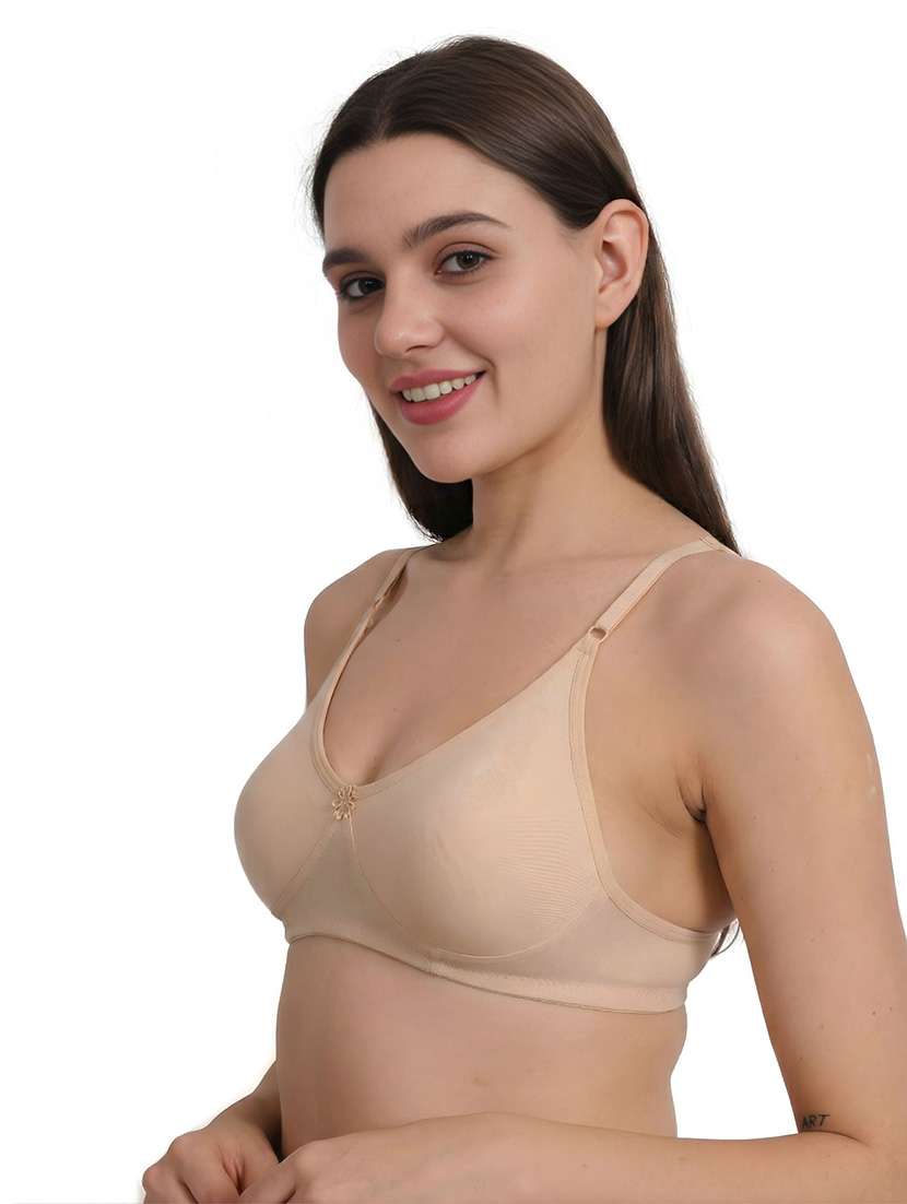 Women Pack Of 3 Solid Full Coverage Regular Bra - 22721484 -  Standard Image - 3