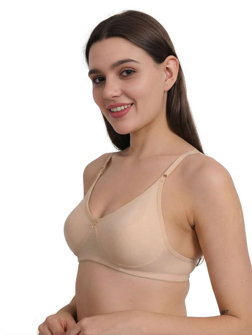 Women Pack Of 3 Solid Full Coverage Regular Bra - 22721491 -  Standard Image - 3