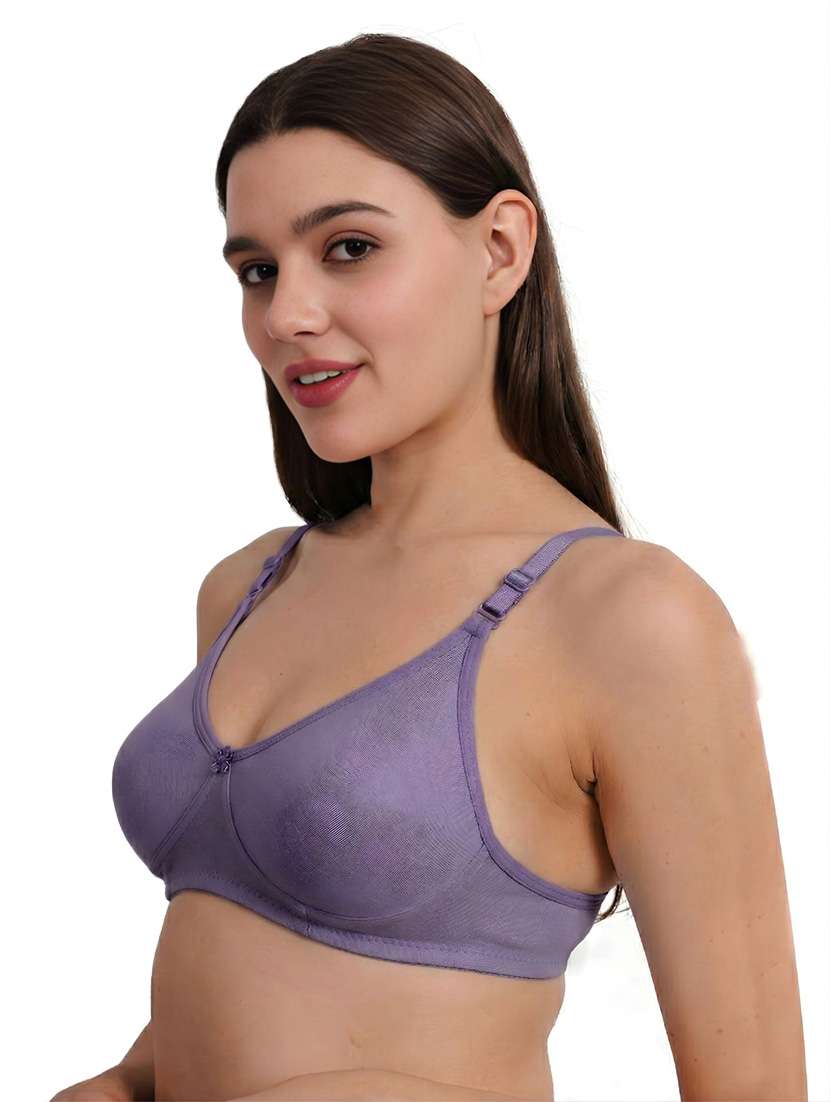Women Pack Of 3 Solid Full Coverage Regular Bra - 22721495 -  Standard Image - 3