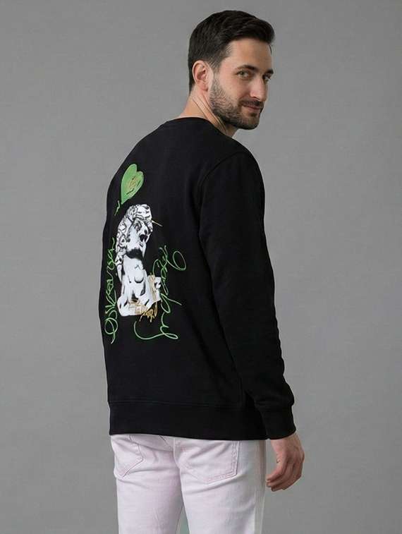 Men Printed Long Sleeve Regular Fit Sweatshirt - 22721565 -  Standard Image - 3