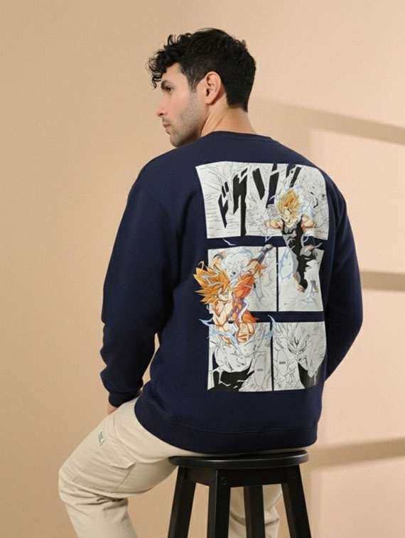men printed long sleeves regular fit sweatshirt