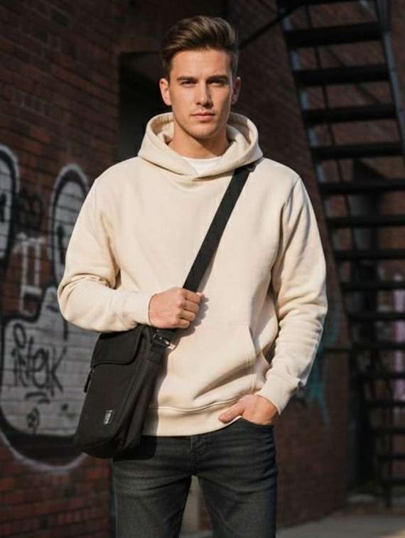 men solid long sleeve regular fit sweatshirt