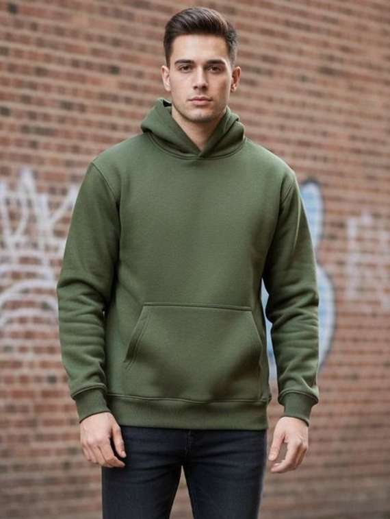 men solid long sleeve regular fit sweatshirt