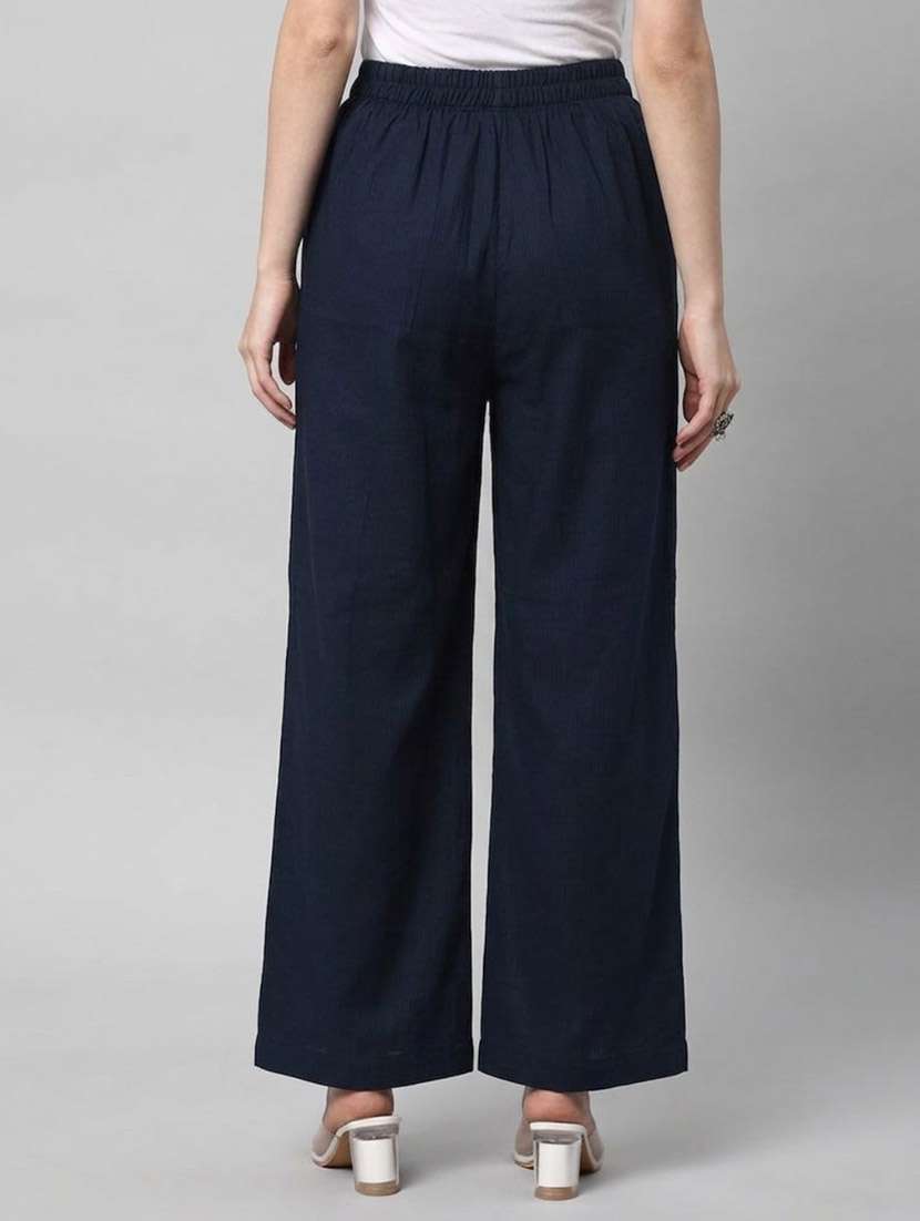 Women Solid Mid Rise Straight Pant - 22721712 -  Standard Image - 3