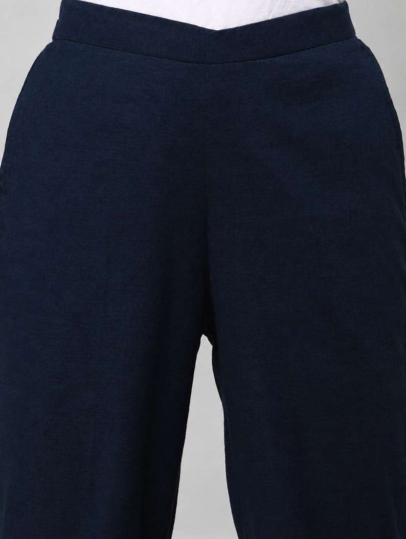 Women Solid Mid Rise Straight Pant - 22721712 -  Standard Image - 5